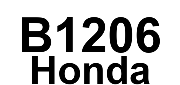 DTC B1206 Honda - Definição em inglês: Climate Control Unit Lost Communication with Gauge Control Module (ECT message) Definição em Português: Unidade de Controle do Climatizador - Perda de Comunicação com o Módulo de Controle de Medidores (mensagem ECT).