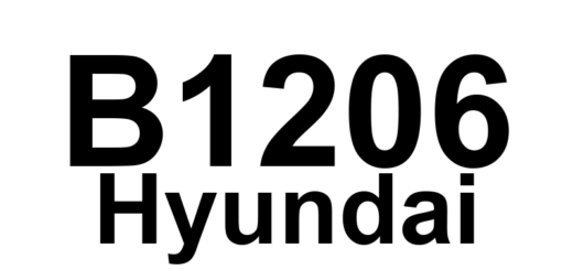 DTC B1206 Hyundai - Definição em inglês: Direction Potentiometer Open (Low)-Passenger Definição em Português: Potenciômetro da Direção - Circuito Aberto (Baixo)-Passageiro