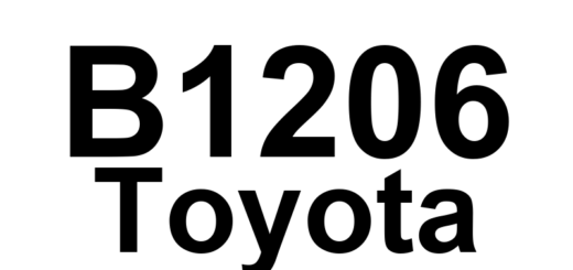 DTC B1206 Toyota - Definição em inglês: P/W Master Switch Communication Stop Definição em Português: Interruptor Mestre dos Vidros Elétricos - Comunicação Interrompida