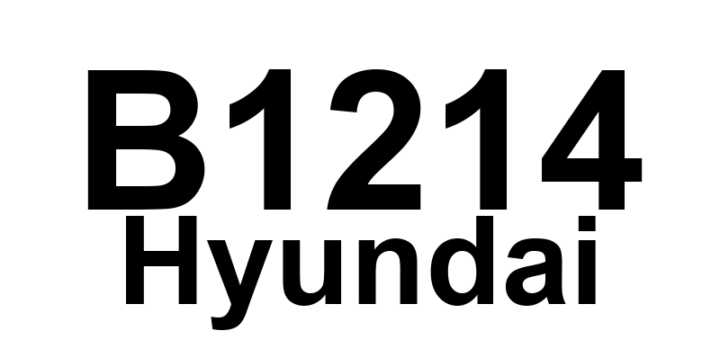 DTC B1214 Hyundai - Definição em inglês: B1214 Rear Left Sensor Fault Definição em Português: Sensor traseiro esquerdo - Falha detectada