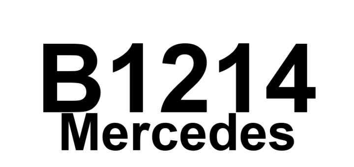 DTC B1214 Mercedes - Definição em inglês: If seat memory installed: ext right rearview mirror voltage faulty Definição em Português: Espelho retrovisor externo direito - Voltagem com falha (se instalado o sistema de memória do assento)