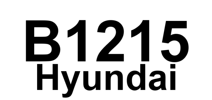 DTC B1215 Hyundai - Definição em inglês: Rear Center Left Sensor Fault Definição em Português: Sensor traseiro central esquerdo - Falha detectada.