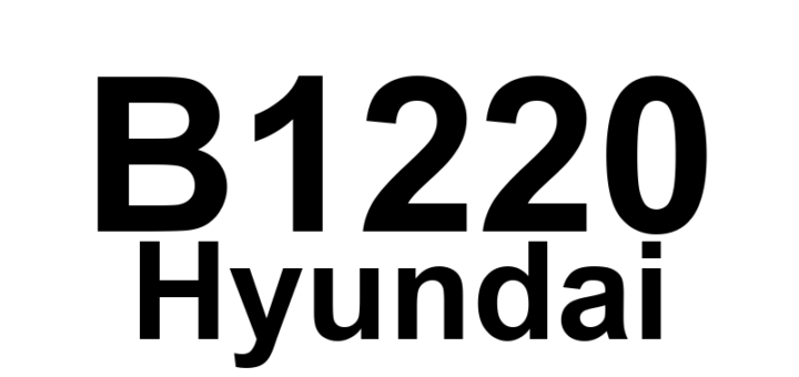 DTC B1220 Hyundai - Definição em inglês: Vehicle Speed Sensor Definição em Português: Sensor de Velocidade do Veículo