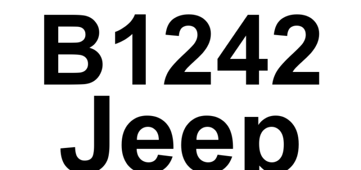 DTC B1242 Jeep - Definição em inglês: Reset Switch Stuck Definição em Português: Botão de reset travado.
