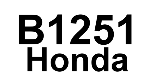 DTC B1251 Honda - Definição em inglês: Combination Switch Control unit Internal Error Definição em Português: Unidade de Controle do Interruptor de Combinação - Erro Interno