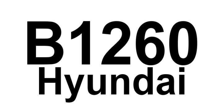 DTC B1260 Hyundai - Definição em inglês: Air Mix Potentiometer Open (Low)-Console Definição em Português: Potenciômetro de Mistura de Ar - Circuito Aberto (Baixo) - Console