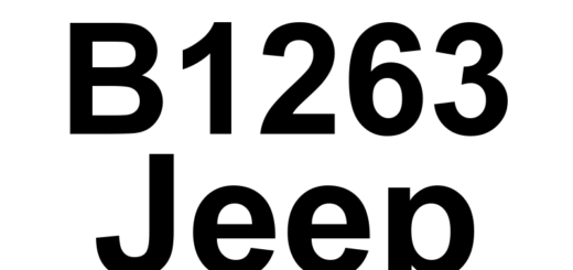 DTC B1263 Jeep - Definição em inglês: Compass Magnetic Field Performance Definição em Português: Campo Magnético da Bússola - Desempenho Deficiente