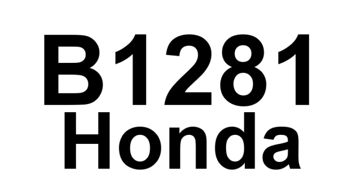 DTC B1281 Honda - Definição em inglês: Windshield Wiper Switch MIST Position Circuit Malfunction Definição em Português: Circuito da Posição MIST do Interruptor do Limpador de Para-brisa - Mau Funcionamento