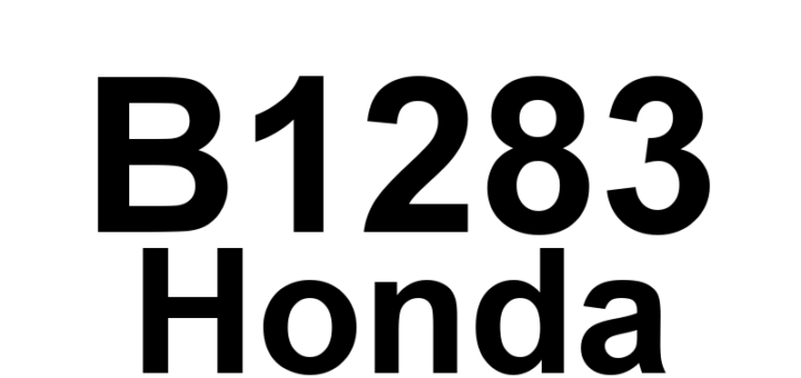 DTC B1283 Honda - Definição em inglês: Windshield Wiper Switch LOW Position Circuit Malfunction Definição em Português: Circuito de Posição BAIXA do Interruptor do Limpador de Para-brisa - Mau Funcionamento