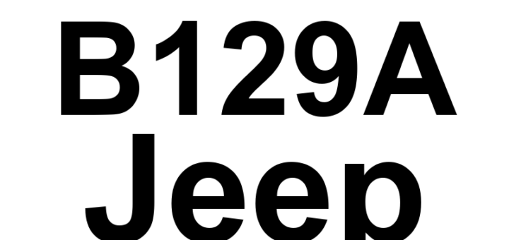 DTC B129A Jeep - Definição em inglês: Driver Blind Spot Sensor-Incompatible Version Definição em Português: Sensor de Ponto Cego do Motorista - Versão Incompatível
