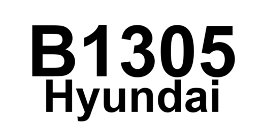DTC B1305 Hyundai - Definição em inglês: Yaw Rate Sensor Signal Fault Definição em Português: Sensor de Taxa de Guinada - Falha no Sinal