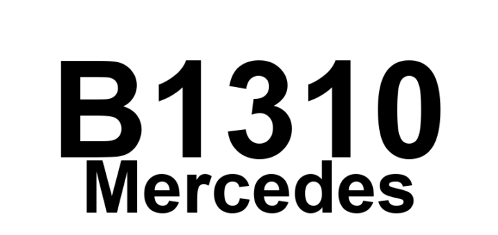 DTC B1310 Mercedes - Definição em inglês: Left/Window airbag sensor is defective Definição em Português: Sensor do airbag da janela/esquerdo - Defeito detectado