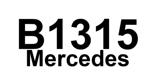 DTC B1315 Mercedes - Definição em inglês: Problem in Front passenger child seat recognition Definição em Português: Reconhecimento do assento infantil do passageiro dianteiro - Problema detectado