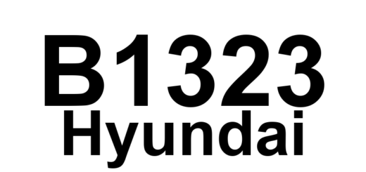 DTC B1323 Hyundai - Definição em inglês: Airbag > Weight Classification > WCS Sensor Defect Definição em Português: Airbag - Defeito no Sensor de Classificação de Peso