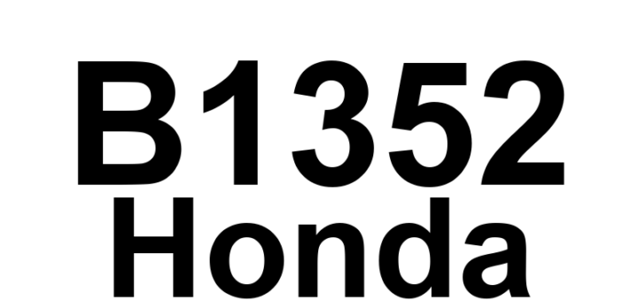 DTC B1352 Honda - Definição em inglês: Power Tailgate Control Unit Internal (EEPROM) Error Definição em Português: Unidade de Controle do Porta-Malas Elétrico - Erro Interno (EEPROM)