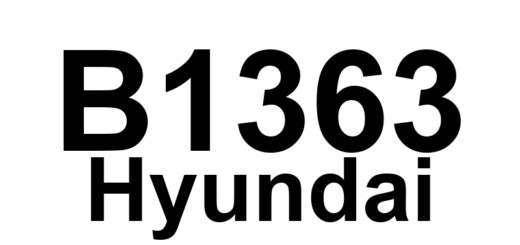 DTC B1363 Hyundai - Definição em inglês: DBPT Circuit Short To Ground Definição em Português: Circuito DBPT - Curto-circuito para o aterramento