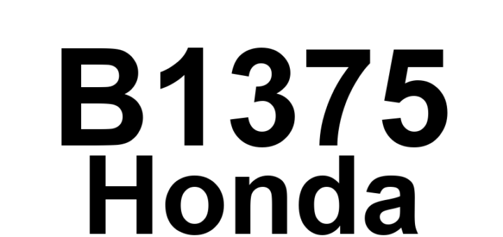 DTC B1375 Honda - Definição em inglês: Driver's Door Power Tailgate Switch Circuit Malfunction Definição em Português: Circuito do Interruptor da Tampa Traseira Elétrica da Porta do Motorista - Mau Funcionamento