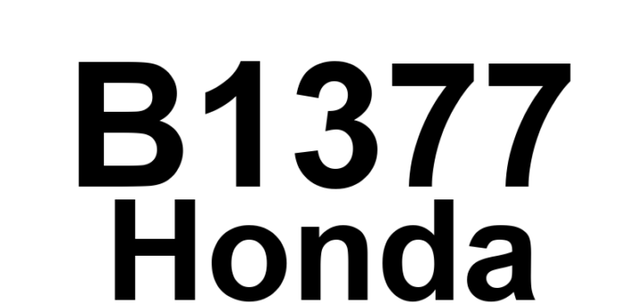 DTC B1377 Honda - Definição em inglês: Inside Tailgate Switch Circuit Malfunction Definição em Português: Circuito do Interruptor Interno da Tampa Traseira - Funcionamento Incorreto