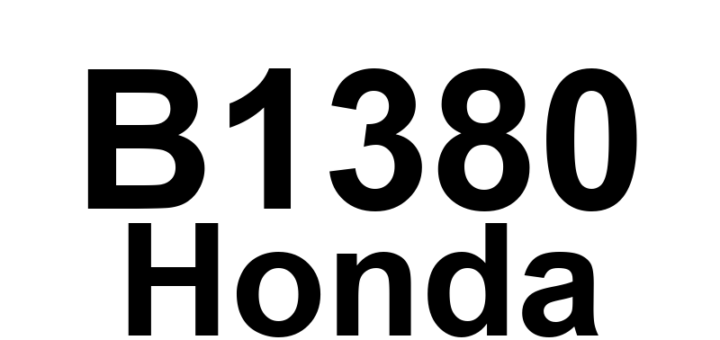 DTC B1380 Honda - Definição em inglês: Power Tailgate Closer Unit Neutral Switch Circuit Malfunction Definição em Português: Unidade de Fechamento do Porta-malas Elétrico - Mau funcionamento do circuito do interruptor de neutro