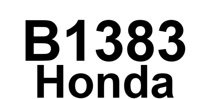 DTC B1383 Honda - Definição em inglês: Power Tailgate Closer Unit Ratchet Switch Circuit Malfunction Definição em Português: Unidade de Fechamento do Porta-Malas Elétrico - Mau Funcionamento do Circuito do Interruptor de Trinco