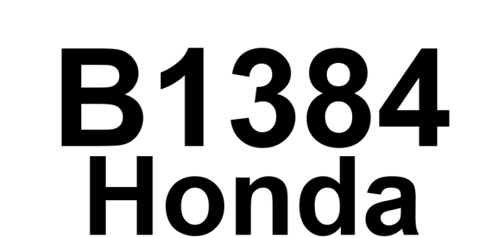 DTC B1384 Honda - Definição em inglês: Power Tailgate Closer Unit Half Latch Switch Circuit Malfunction Definição em Português: Unidade de Fechamento da Tampa Traseira Motorizada - Mau Funcionamento no Circuito do Interruptor de Meio Trava