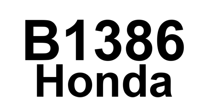 DTC B1386 Honda - Definição em inglês: Power Tailgate Sensor Pulse A Circuit Malfunction Definição em Português: Sensor do Porta-malas Elétrico - Mau Funcionamento do Circuito de Pulso A