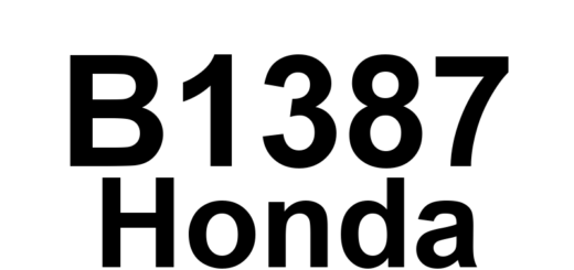 DTC B1387 Honda - Definição em inglês: Power Tailgate Sensor Pulse B Circuit Malfunction Definição em Português: Sensor de Pulso do Porta-malas Elétrico - Mau Funcionamento do Circuito B