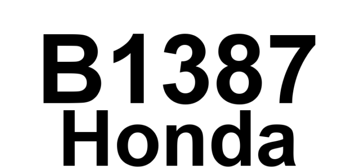 DTC B1387 Honda - Definição em inglês: Power Tailgate Sensor Pulse B Circuit Malfunction Definição em Português: Sensor de Pulso do Porta-malas Elétrico - Mau Funcionamento do Circuito B