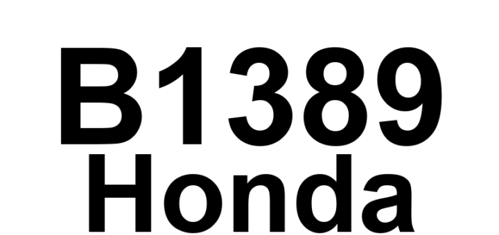 DTC B1389 Honda - Definição em inglês: Power Tailgate Motor Clutch Circuit Malfunction Definição em Português: Circuito da Embreagem do Motor da Tampa Traseira Elétrica - Mau Funcionamento