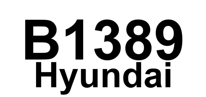 DTC B1389 Hyundai - Definição em inglês: Seat Track Position Sensor (STPS) Malfunction Definição em Português: Sensor de Posição do Trilho do Assento - Mau Funcionamento