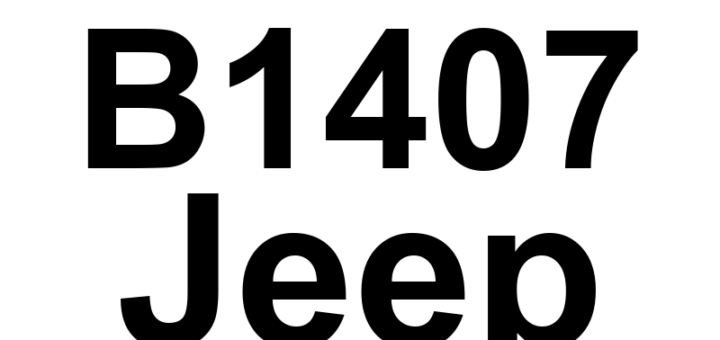 DTC B1407 Jeep - Definição em inglês: Front Right Audio Speaker Output Circuit Open Definição em Português: Circuito de Saída do Alto-falante Direito Frontal - Em Aberto
