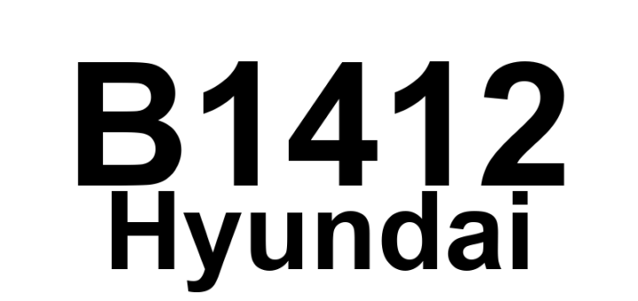 DTC B1412 Hyundai - Definição em inglês: SIS (Side Impact Sensor) Rear-Driver Communication error Definição em Português: Sensor de Impacto Lateral (SIS) Traseiro do Lado do Motorista - Erro de Comunicação