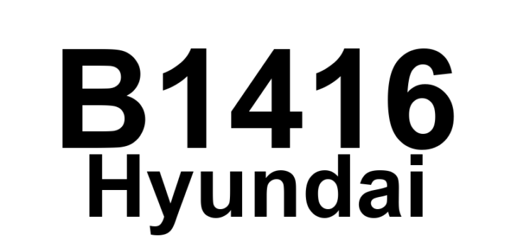 DTC B1416 Hyundai - Definição em inglês: SIS (Side Impact Sensor) Rear-Driver Wrong ID Definição em Português: Sensor de Impacto Lateral Traseiro-Lado do Motorista - ID Incorreta