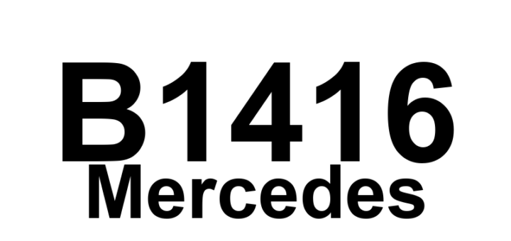 DTC B1416 Mercedes - Definição em inglês: Coolant circulation pump (M13) Definição em Português: Bomba de circulação do líquido de arrefecimento (M13)