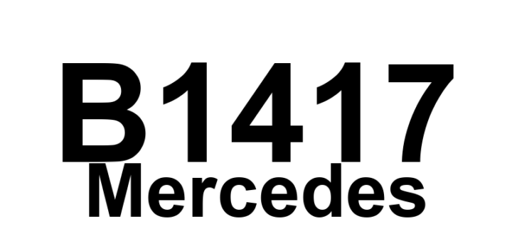 DTC B1417 Mercedes - Definição em inglês: Duovalve (Y21y1), left Definição em Português: Válvula dupla (Y21y1) - Lado esquerdo