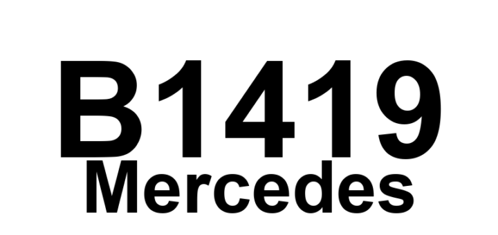 DTC B1419 Mercedes - Definição em inglês: Electromagnetic clutch (A9k1) Definição em Português: Embreagem eletromagnética (A9k1)