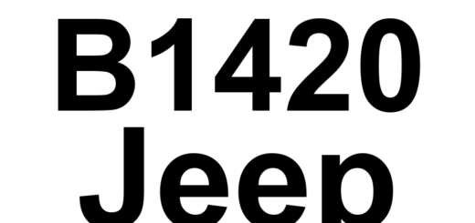 DTC B1420 Jeep - Definição em inglês: Audio Cassette Error/Inoperable Cassette Definição em Português: Cassete de Áudio - Erro/Inoperável