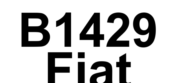 DTC B1429 Fiat - Definição em inglês: Pedestrian Impact Event Storage Full And Locked-No Sub Type Information Definição em Português: Armazenamento de Evento de Impacto com Pedestre Cheio e Bloqueado - Sem Informação de Subtipo