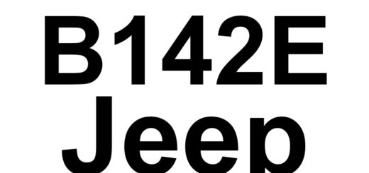 DTC B142E Jeep - Definição em inglês: GPS Antenna Not Connected Definição em Português: Antena do GPS - Não Conectada