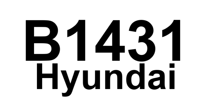 DTC B1431 Hyundai - Definição em inglês: Side Airbag Rear-Driver Resistance Circuit Short to Ground Definição em Português: Airbag Lateral Traseiro do Motorista - Circuito de Resistência em Curto para o Terra