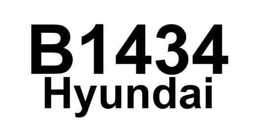 DTC B1434 Hyundai - Definição em inglês: Side Airbag Rear-Passenger Resistance too Low Definição em Português: Airbag lateral traseiro do passageiro - Resistência muito baixa
