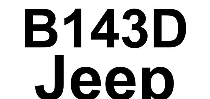 DTC B143D Jeep - Definição em inglês: Microphone 2 Circuit Performance Definição em Português: Microfone 2 - Desempenho do Circuito