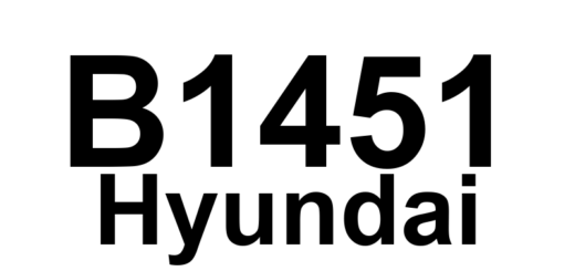 DTC B1451 Hyundai - Definição em inglês: SIS (Side Impact Sensor) Rear-Driver Circuit Short to Ground Definição em Português: Sensor de Impacto Lateral - Curto-circuito no Circuito do Sensor Traseiro do Lado do Motorista