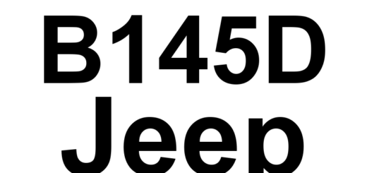 DTC B145D Jeep - Definição em inglês: Front Right Audio Speaker Output Circuit Shorted Together Definição em Português: (Alto-falante Direito Frontal - Circuito de Saída em Curto)