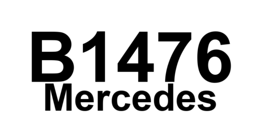 DTC B1476 Mercedes - Definição em inglês: Airbag malfunction indicator and warning lamp is defective Definição em Português: Indicador e lâmpada de aviso do airbag - Defeituoso