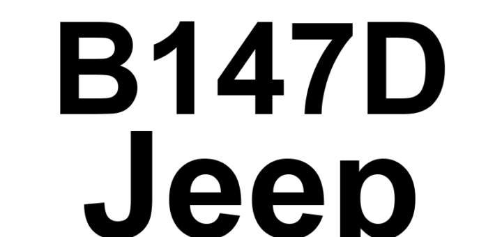 DTC B147D Jeep - Definição em inglês: Channel 6 Audio Speaker Output - Circuit Shorted Together Definição em Português: Saída do Alto-falante do Canal 6 - Circuito em Curto-circuito.