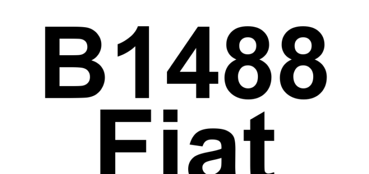 DTC B1488 Fiat - Definição em inglês: Cabin EQ Mismatch Performance Definição em Português: Desempenho Incorreto no Ajuste do EQ da Cabine