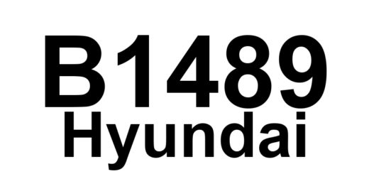 DTC B1489 Hyundai - Definição em inglês: PODS (Passenger Occupant Detecting System) ECU Defect Definição em Português: ECU do Sistema de Detecção de Ocupante do Passageiro - Defeito