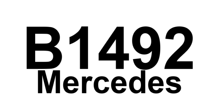 DTC B1492 Mercedes - Definição em inglês: HRA: Part E1m1 (Left headlamp range adjustement motor) has short to positive Definição em Português: Motor de ajuste do alcance do farol esquerdo - Curto-circuito com o positivo.