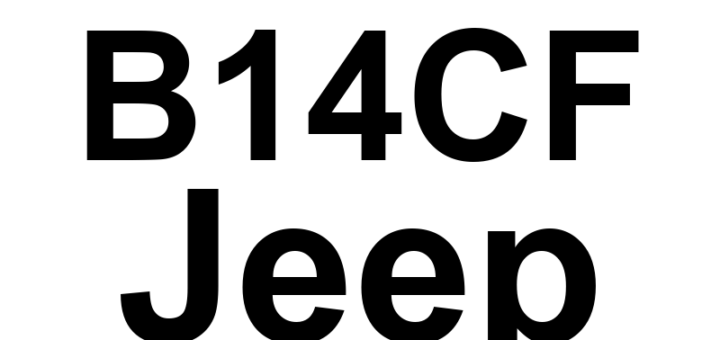 DTC B14CF Jeep - Definição em inglês: Ves Brightness Down Input Switch Stuck Definição em Português: Interruptor de Redução de Brilho do Ves - Travado